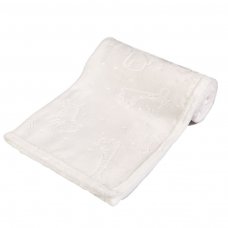 FBP305-W: White Animals Embossed Roll Wrap